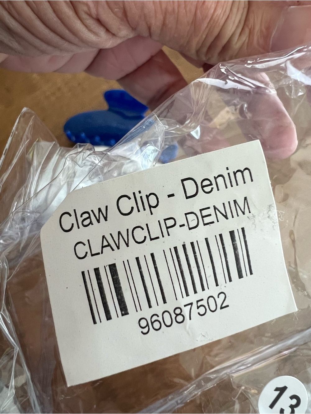 Parke Claw Clip DENIM - Picture 2 of 2